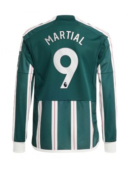 Manchester United Anthony Martial #9 Replika Borta Kläder 2023-24 Långärmad